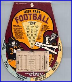 VINTAGE RARE Full USFL 1984 Schedule Wheel ALL teams see full desc