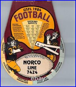 VINTAGE RARE Full USFL 1984 Schedule Wheel ALL teams see full desc