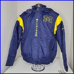 VTG NIKE TEAM Michigan Wolverines Full Zip Embroidered Coat Jacket NEW XL