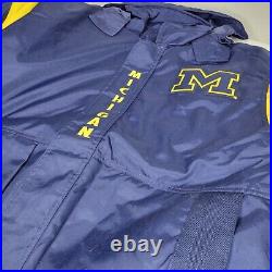 VTG NIKE TEAM Michigan Wolverines Full Zip Embroidered Coat Jacket NEW XL