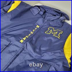 VTG NIKE TEAM Michigan Wolverines Full Zip Embroidered Coat Jacket NEW XL