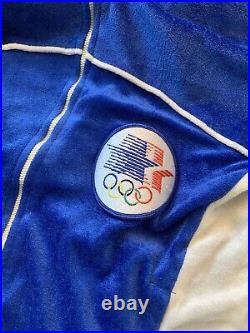 Vintage 1980 Levis Track Jacket Team USA Olympics Retro Velour Coat Full Set