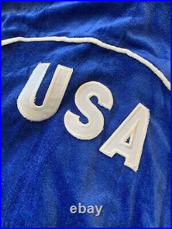 Vintage 1980 Levis Track Jacket Team USA Olympics Retro Velour Coat Full Set