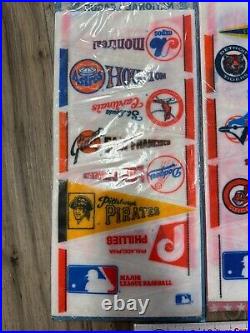 Vintage Major League Baseball Team Pennants 9 Mini Full Sets Sealed Inv-1853