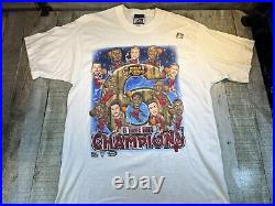 Vintage New 1998 Chicago Bulls 6 Peat Full Print Rodman Pippen Jordan Rare med