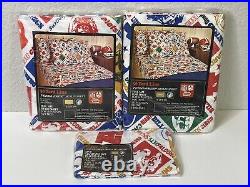 Vintage Sears 50 Yard Line NFL Football Teams Logos Full Size Sheets Set All New