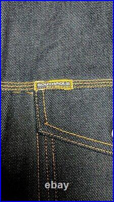 Vintage SouthPole Men's Large Denim Jacket Button 2K Team Black New With Tags