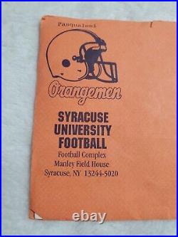 Vintage Syracuse Orangemen Team Issued Game Schutt Air Football Helmet LOA 1993