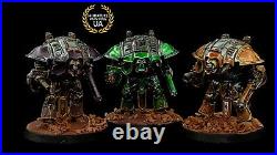 WH40K Adeptus Titanicus Game Imperial Knights Full Squad Painted 28mm Robots