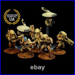 WH40K Tau Empire Painted Tau Warriors Breacher Pathfinder Kill Team Full Squad