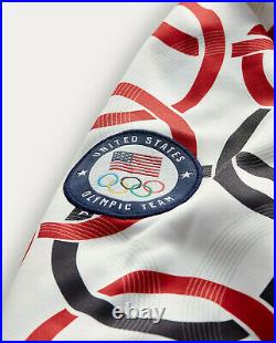 Women's Polo Ralph Lauren Team USA White Rings Olympic Track Jacket New
